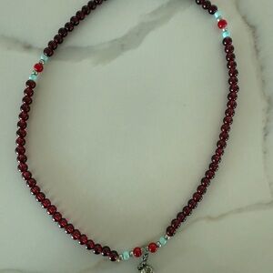 Elegant Red Beaded Necklace